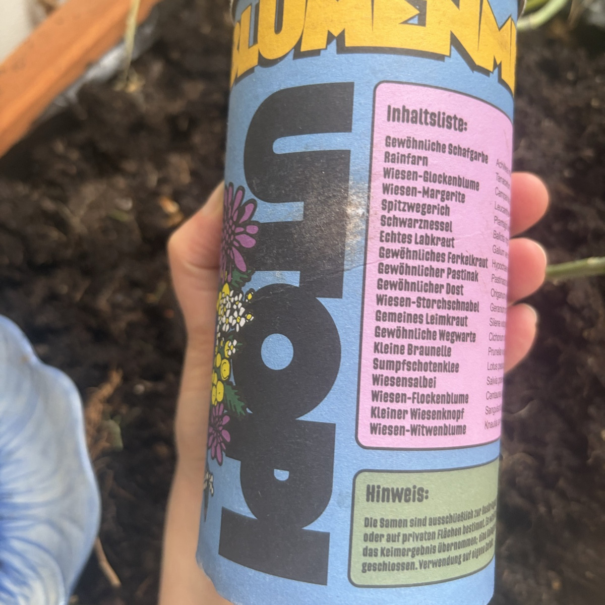 Ich war gerade die Baumscheiben vor dem nächsten Regen aufbessern, wilde Tulpen pflanzen und hab noch schön diese Wildb…