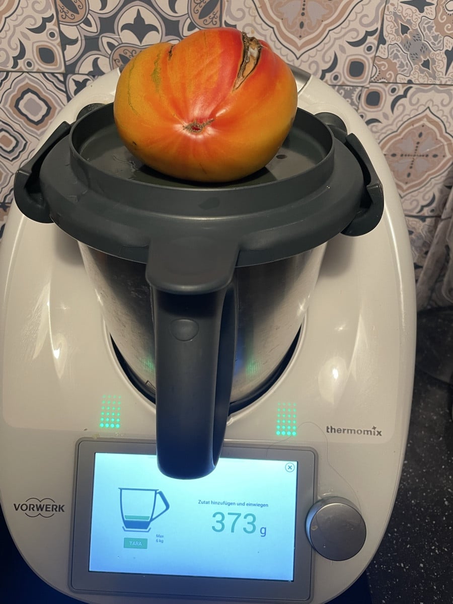 Mein Rekord dieses Jahr! Die größte Tomate wog fast 373 g! Obwohl ich viele verschiedene Tomatensorten angebaut habe, s…