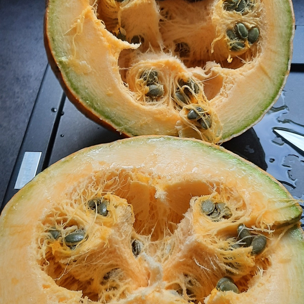 Dieses Jahr habe ich zum ersten Mal einen Ölkürbis ins Ziel gebracht, letztes Jahr hat die Wühlmaus der Pflanze den Gar…