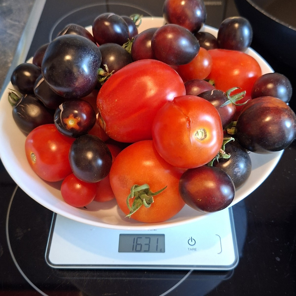 Gestrige ernte. Tomatensaft geht immer.
