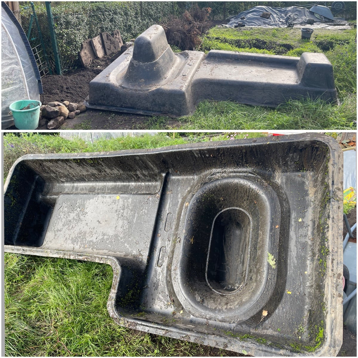 Now we're the proud owners of a pond… well, okay, it's still _just_ a _pond basin_, but once the future spot is finishe…