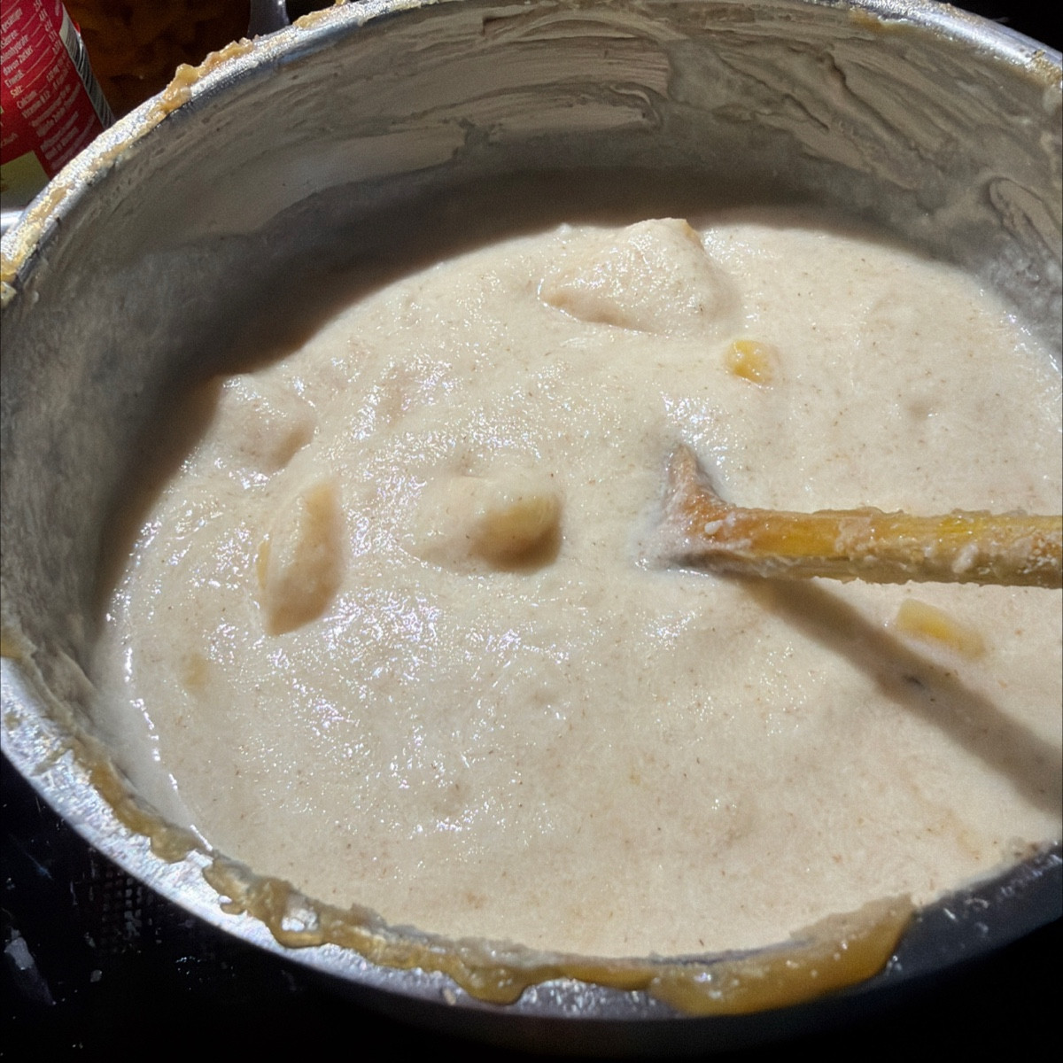 Und zum Abendessen Grießbrei mit Honig und Quitte