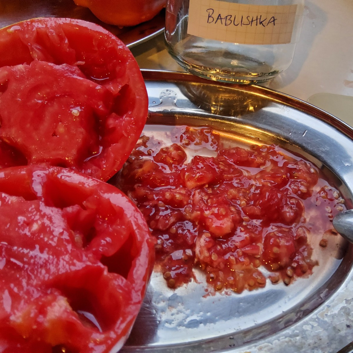... vor ein paar Jahren fand ich unter meinen selbstvermehrten Tomaten eine Sorte, die komplett aus der Reihe tanzte...…