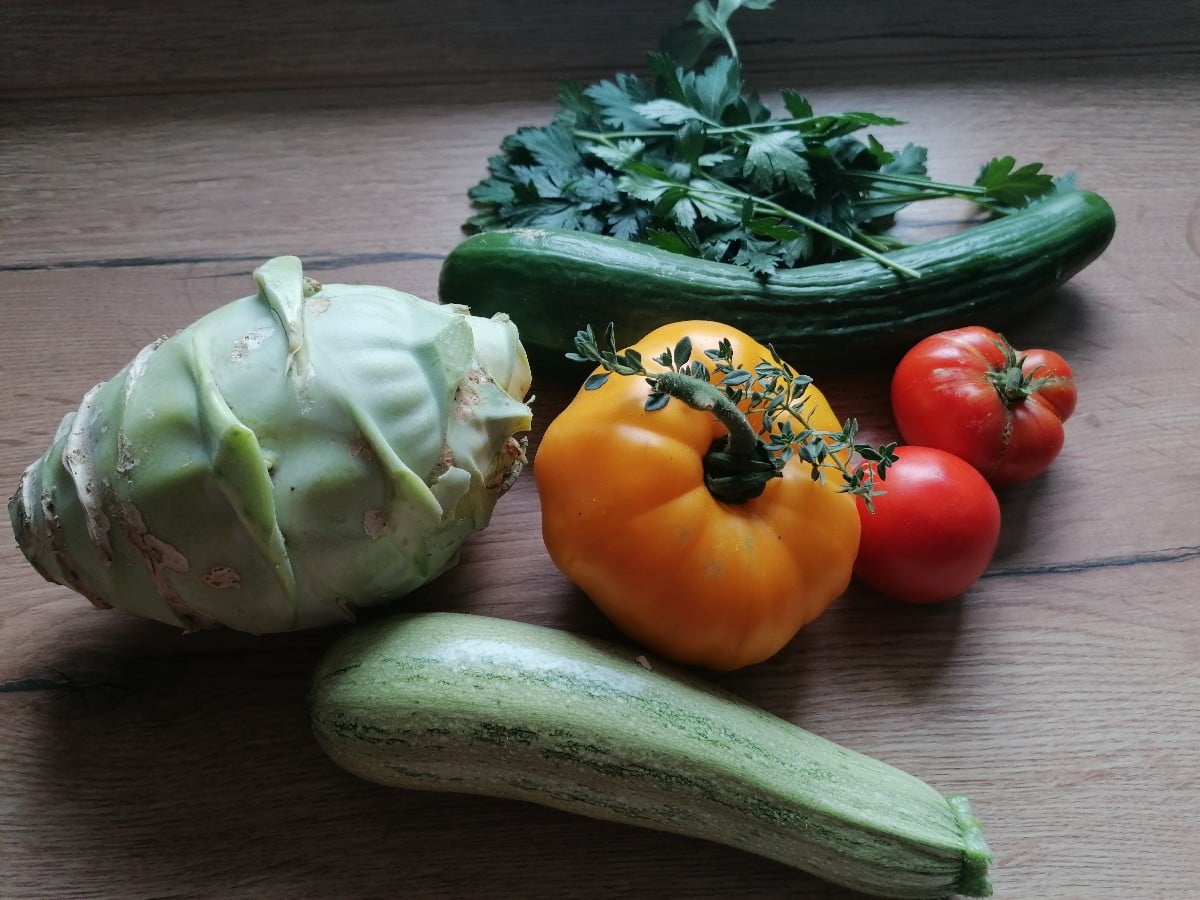 Die heutige Ernte. Ich denke heute wird daraus ein Kokos-Risotto mit Gemüse 😋 