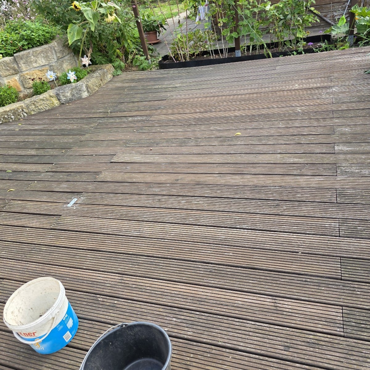 Terrasse weg, Rasen da 😉