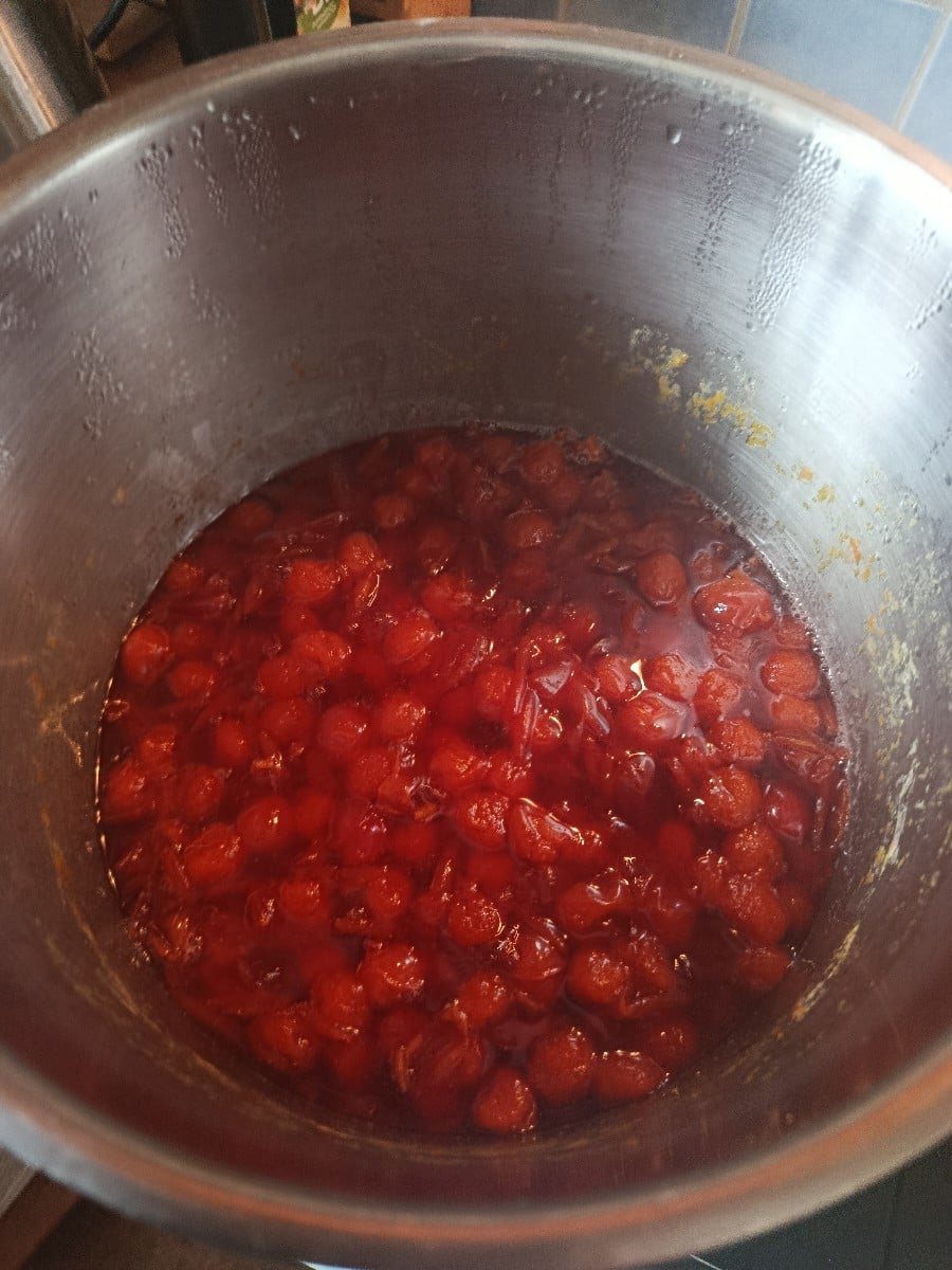 Es ging dann gleich ans Verarbeiten, weil sie ja schnell verderben, die #wildenmirabellen
Aufkochen und wenn sie schön …